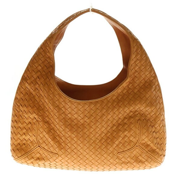 Bottega Veneta Handbags - BOTTEGA VENETA Intrecciato Hobo Leather Hobo Shoulder Bag Orange
